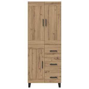 Vysoký bufet Artisanový dub 69,5 x 34 x 180 cm kompozitní dřevo - obrázek 8