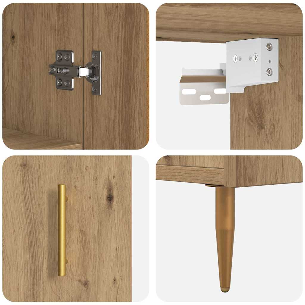 Bufet Stejar Artizanal 69,5 x 34 x 180 cm Lemn compozit [10]