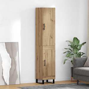Vysoký bufet Artisanový dub 34,5 x 34 x 180 cm kompozitní dřevo - obrázek 1