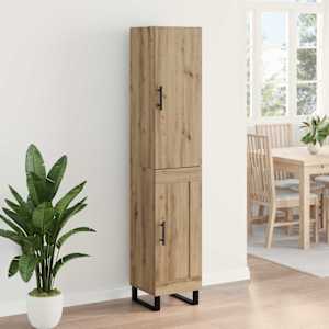 Vysoký bufet Artisanový dub 34,5 x 34 x 180 cm kompozitní dřevo - obrázek 4