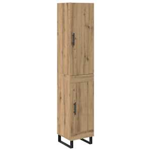 Vysoký bufet Artisanový dub 34,5 x 34 x 180 cm kompozitní dřevo - obrázek 2