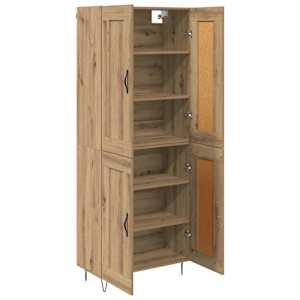 Vysoký bufet Artisanový dub 69,5 x 34 x 180 cm kompozitní dřevo - obrázek 5