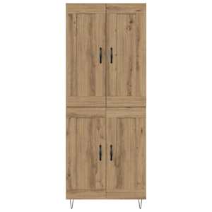 Vysoký bufet Artisanový dub 69,5 x 34 x 180 cm kompozitní dřevo - obrázek 8