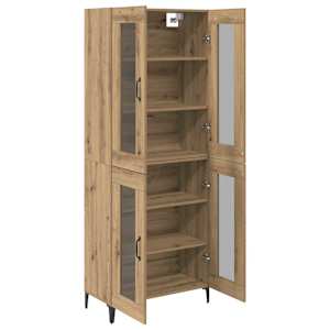 Vysoký bufet Artisanový dub 69,5 x 34 x 180 cm kompozitní dřevo - obrázek 5