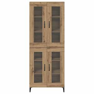 Vysoký bufet Artisanový dub 69,5 x 34 x 180 cm kompozitní dřevo - obrázek 8