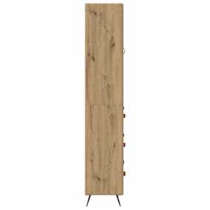 Vysoká skříň s policí 2 pcs Artisanový dub 69,5 x 34 x 180 cm - obrázek 9