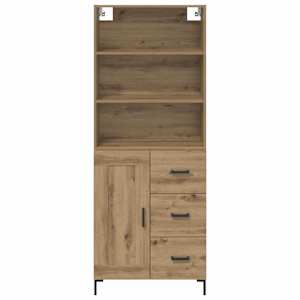 Vysoký bufet Artisanový dub 69,5 x 34 x 180 cm kompozitní dřevo - obrázek 8