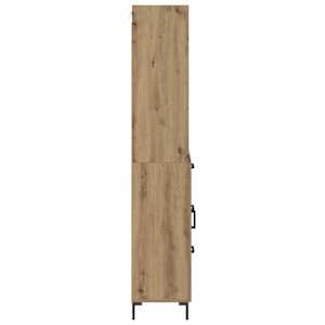Vysoký bufet Artisanový dub 69,5 x 34 x 180 cm kompozitní dřevo - obrázek 9