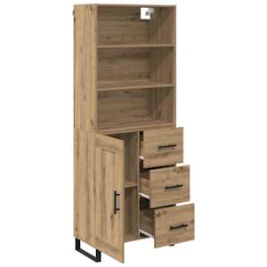 Vysoký bufet 2 pcs Artisanový dub 69,5 x 34 x 180 cm - obrázek 5