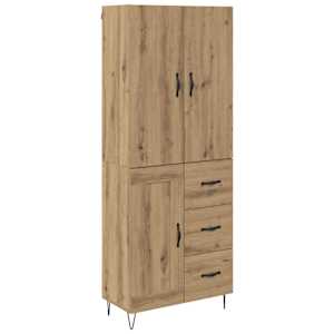 Vysoký bufet 2 pcs Artisanový dub Konstruované dřevo a sklo - obrázek 2