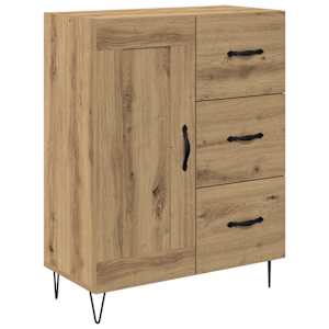 Vysoký bufet 2 pcs Artisanový dub Konstruované dřevo a sklo - obrázek 6