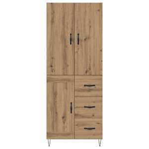 Vysoký bufet 2 pcs Artisanový dub Konstruované dřevo a sklo - obrázek 8