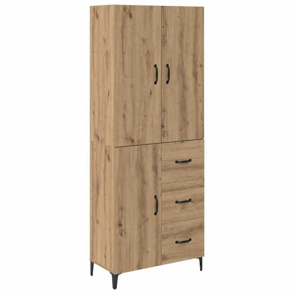 vidaXL K&otilde;rgushein K&auml;sit&ouml;&ouml;puu 69,5 x 34 x 180 cm Tehispuit