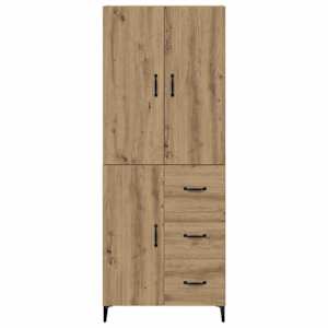 Vysoký bufet Artisanový dub 69,5 x 34 x 180 cm kompozitní dřevo - obrázek 8