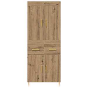 Vysoký bufet Artisanový dub 69,5 x 34 x 180 cm kompozitní dřevo - obrázek 8