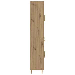 Vysoký bufet Artisanový dub 69,5 x 34 x 180 cm kompozitní dřevo - obrázek 9