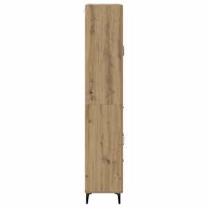 Vysoký bufet Artisanový dub 69,5 x 34 x 180 cm kompozitní dřevo - obrázek 9