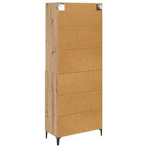 Vysoký bufet Artisanový dub 69,5 x 34 x 180 cm kompozitní dřevo - obrázek 10