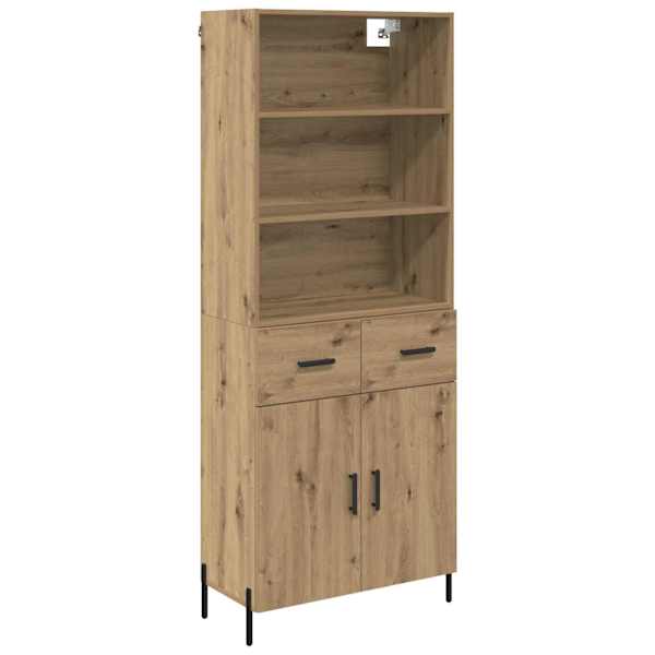 vidaXL K&otilde;rgushein K&auml;sit&ouml;&ouml;puu 69,5 x 32,5 x 180 cm Tehispuit
