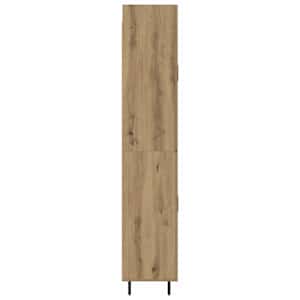 Vysoký bufet 2 pcs Artisanový dub Zpracované dřevo a sklo - obrázek 9