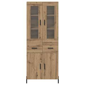 Vysoký bufet Artisanový dub 69,5 x 34 x 180 cm kompozitní dřevo - obrázek 8