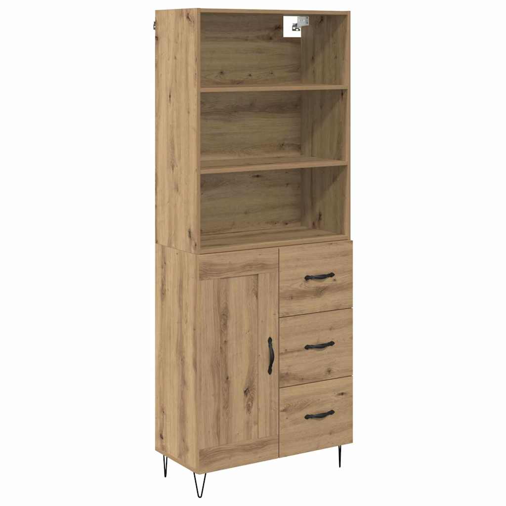 Thumbnail - vidaXL Highboard mit Schubladen 2 pcs Artisan-Eiche Holzwerkstoff