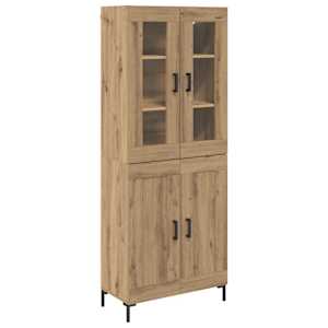 Vysoký bufet 2 pcs Artisanový dub kompozitní dřevo - obrázek 2