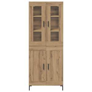 Vysoký bufet 2 pcs Artisanový dub kompozitní dřevo - obrázek 8