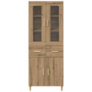 Vysoký bufet Artisanový dub 69,5 x 34 x 180 cm kompozitní dřevo - obrázek 8