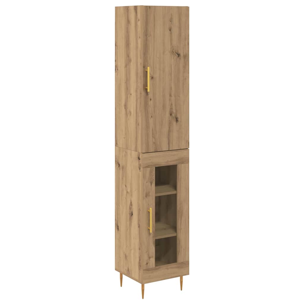 Thumbnail - vidaXL Highboard 2 pcs Artisan-Eiche Holzwerkstoff