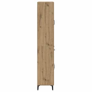 Vysoký bufet Artisanový dub 69,5 x 34 x 180 cm kompozitní dřevo - obrázek 9