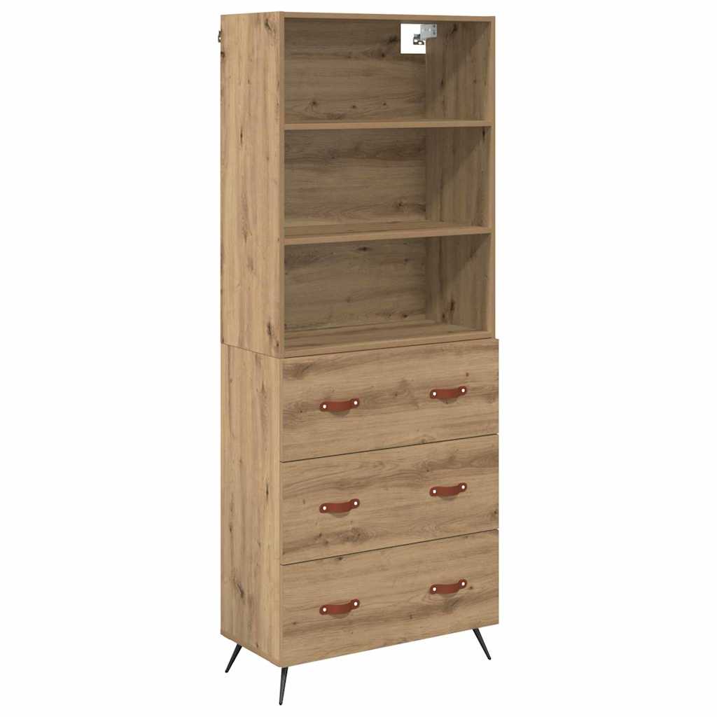 Thumbnail - vidaXL Highboard Artisan-Eiche 69,5 x 34 x 180 cm Holzwerkstoff