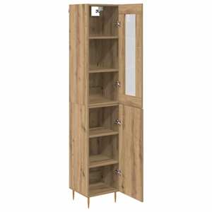 Vysoký bufet 2 pcs Artisanový dub kompozitní dřevo - obrázek 5