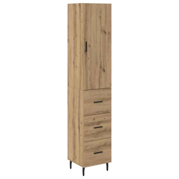 vidaXL K&otilde;rgushein K&auml;sit&ouml;&ouml;puu 34,5 x 34 x 180 cm Tehispuit