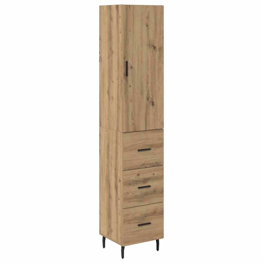 Thumbnail - vidaXL Highboard Artisan-Eiche 34,5 x 34 x 180 cm Holzwerkstoff