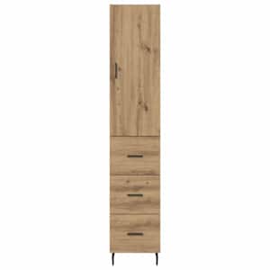 Vysoký bufet Artisanový dub 34,5 x 34 x 180 cm kompozitní dřevo - obrázek 8