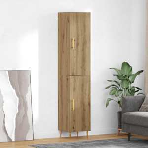Vysoký bufet 2 pcs Artisanový dub kompozitní dřevo