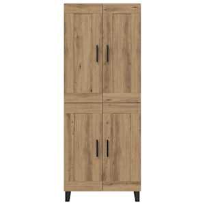 Vysoký bufet Artisanový dub 69,5 x 34 x 180 cm kompozitní dřevo - obrázek 8
