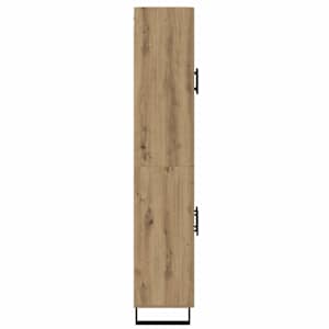 Vysoký bufet Artisanový dub 69,5 x 34 x 180 cm kompozitní dřevo - obrázek 9