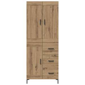 Vysoký bufet se zásuvkou 2 pcs Artisanový dub kompozitní dřevo - obrázek 8