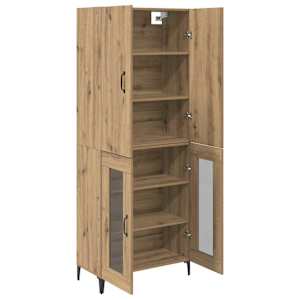 Vysoký bufet Artisanový dub 69,5 x 34 x 180 cm kompozitní dřevo - obrázek 5