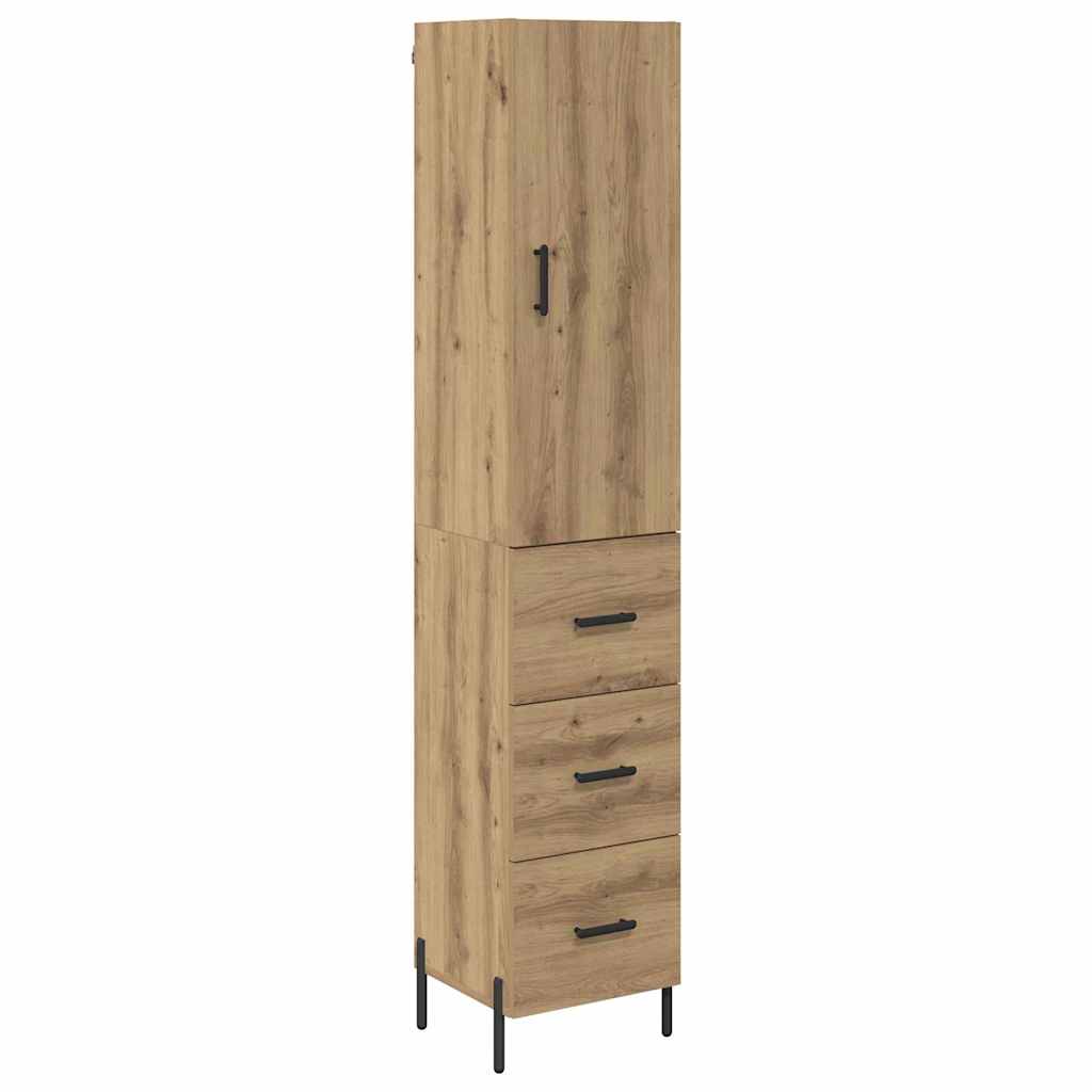Thumbnail - vidaXL Highboard Artisan-Eiche 34,5 x 34 x 180 cm Holzwerkstoff