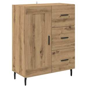 Vysoký bufet 2 pcs Artisanový dub Zpracované dřevo a sklo - obrázek 6
