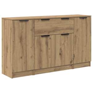 Servírovací skříň 3 pcs Artisanový dub 120 x 30 x 70 cm - obrázek 5