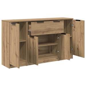 Servírovací skříň 3 pcs Artisanový dub 120 x 30 x 70 cm - obrázek 6
