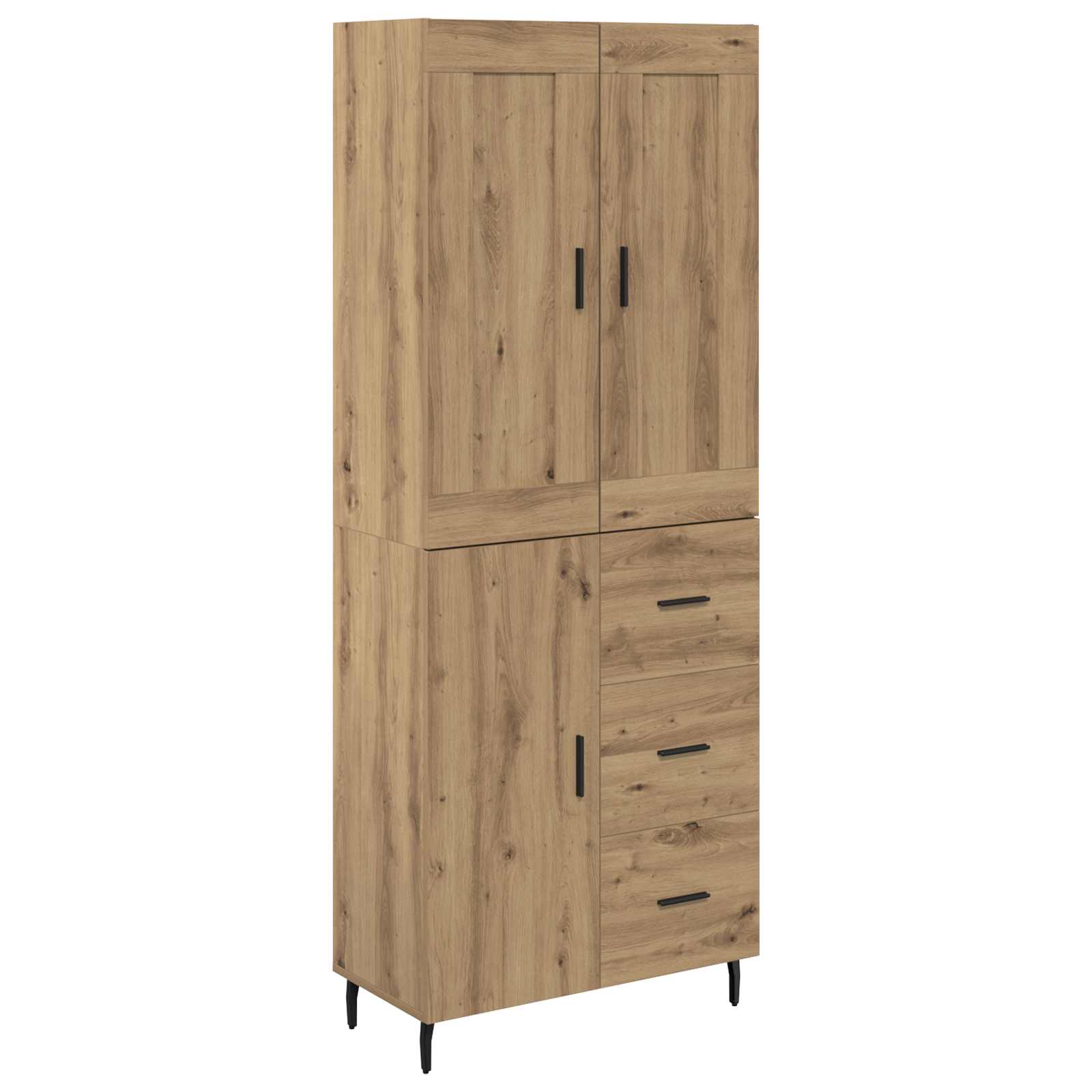 Thumbnail - vidaXL Highboard mit Schubladen 2 pcs Artisan-Eiche Holzwerkstoff