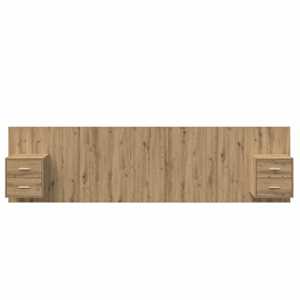 Hlavová část s kabinetem 3 pcs Artisanový dub kompozitní dřevo - obrázek 7