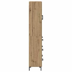 Vysoký bufet Artisanový dub 69,5 x 34 x 180 cm kompozitní dřevo - obrázek 9