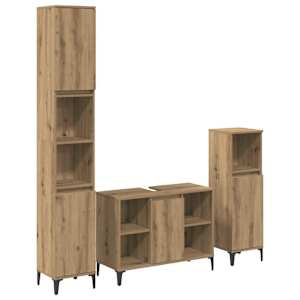 Sada koupelnového nábytku 3 ks Artisanový dub 30 x 30 x 190 cm - obrázek 2