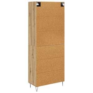 Vysoký bufet Artisanový dub 69,5 x 34 x 180 cm kompozitní dřevo - obrázek 10